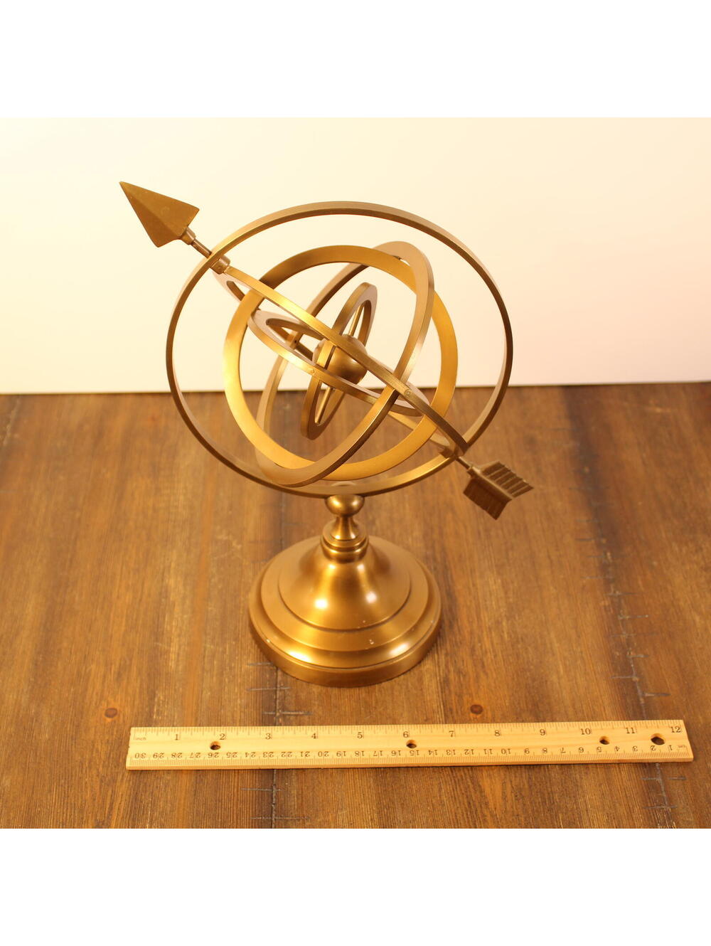 World Market Gold Armillary Sphere Decor 11" Metal Celestial Globe